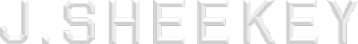 The image displays the text "J. SHEEKEY" in a raised, embossed font on a light-colored background.
