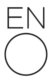 The letters "EN" are placed above a large, outlined circle on a white background.